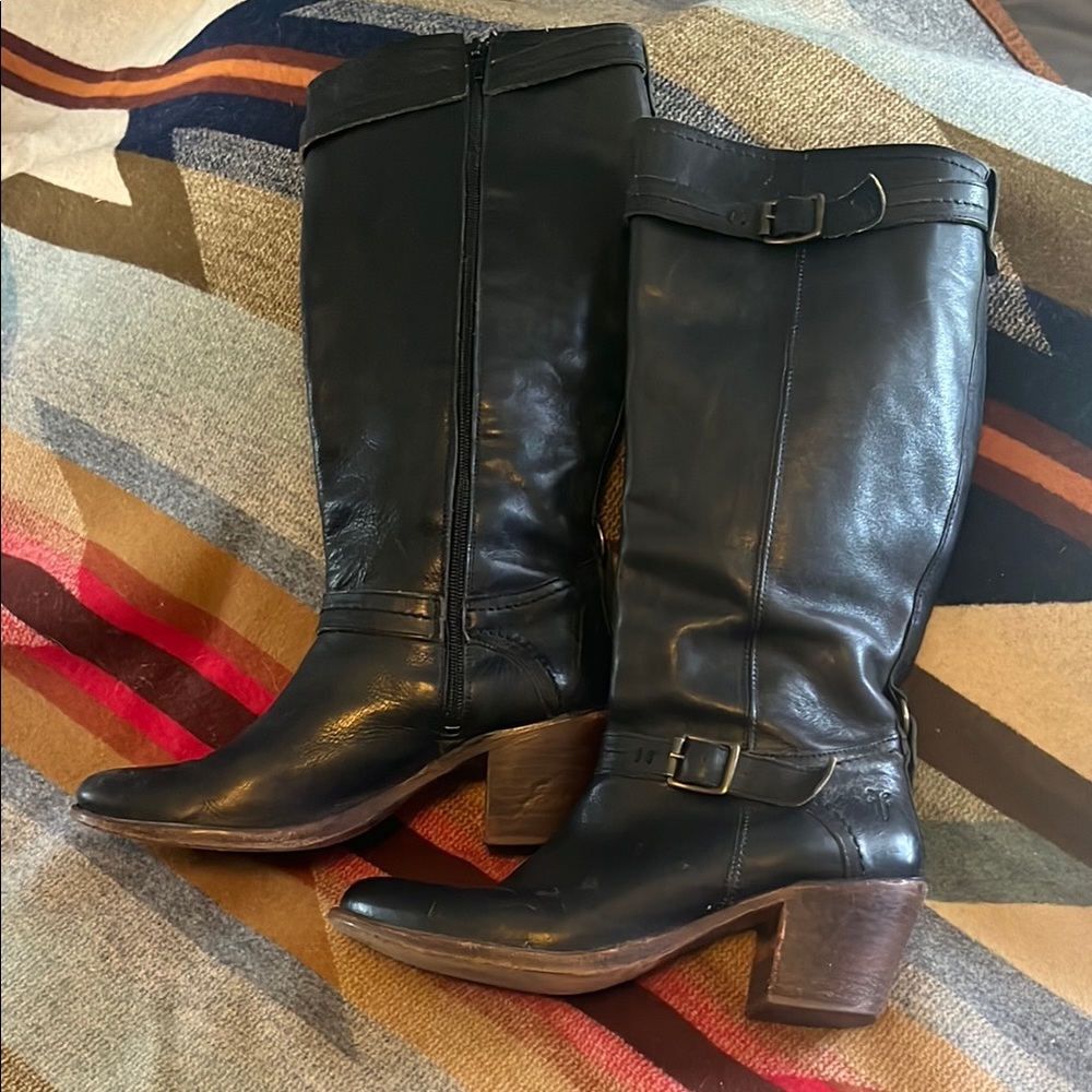 Frye - Black Heeled Boots